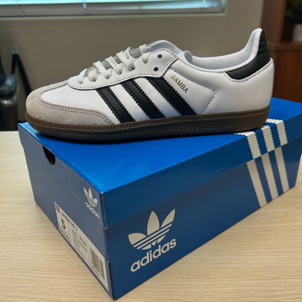adidas Samba Kids Sneakers - White and Black